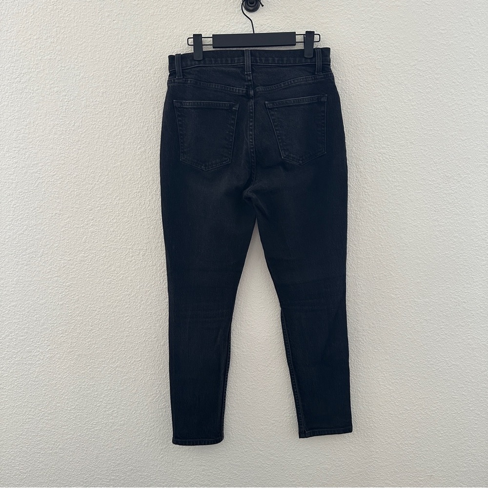 Reformation Jeans Skinny Pants Women 29 Black‎ High Rise Distressed Button Fly - Picture 5 of 10